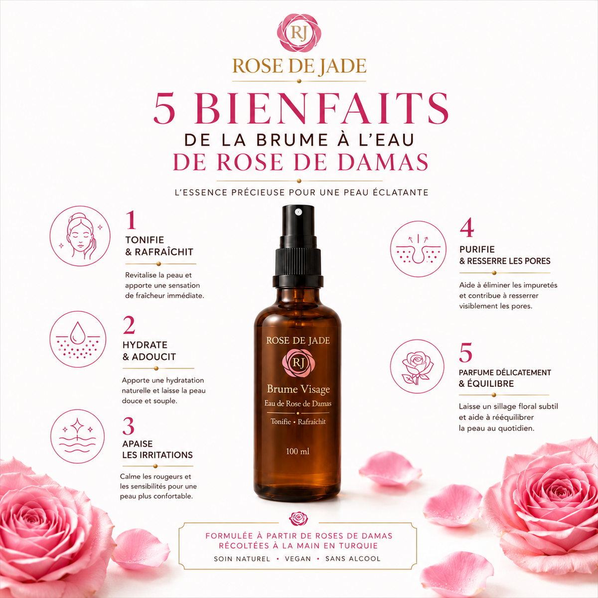 Brume à l'Eau de Rose de Damas