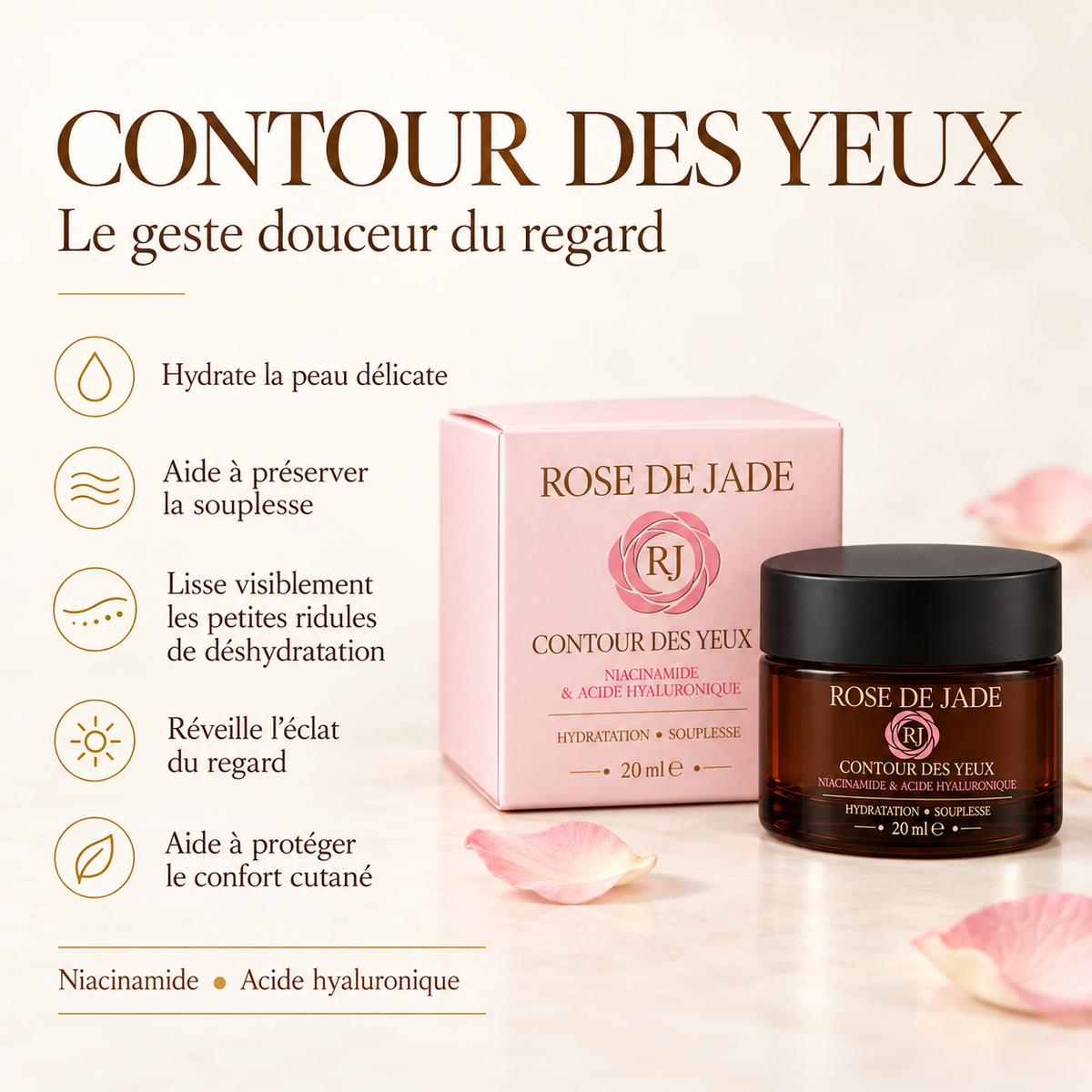 Contour des yeux Rose de Jade